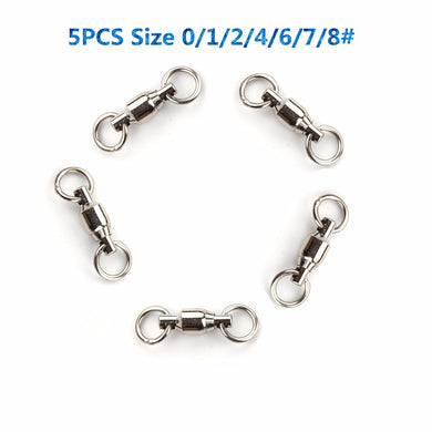 5Pcs Size 0/1/2/4/6/7/8# Ball Bearing Fishing