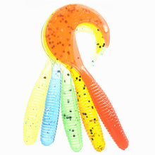 5 Pcs  Screw curly tail soft lure 6cm 2g
