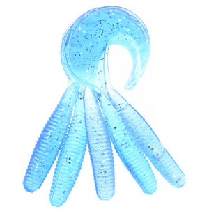 5 Pcs  Screw curly tail soft lure 6cm 2g