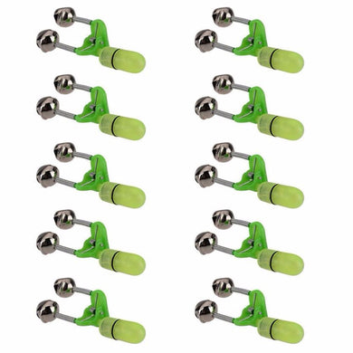 10PCS LED Night Fishing Rod Bite Bait Alarm