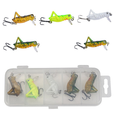 5pc Fishing Lures With box