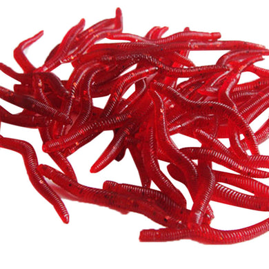 100 Pcs Fishing Worm Lures
