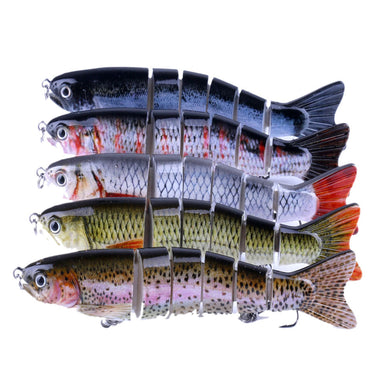 12.7CM #6 Hook Fishing Lure 6 Sections