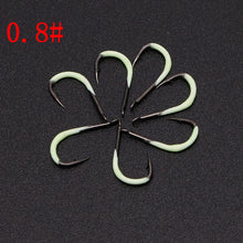 7pcs Luminous Fishing Hooks 0.5-3#