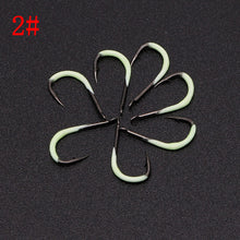 7pcs Luminous Fishing Hooks 0.5-3#