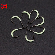 7pcs Luminous Fishing Hooks 0.5-3#
