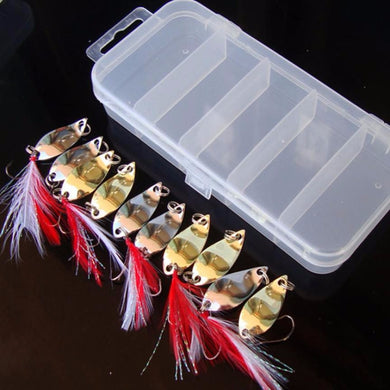 10pcs Metal Fishing spoon
