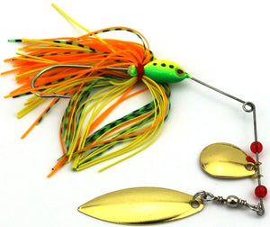 spinnerbaits Rotating  lead head Fluff pike fishing Lures 16.3g