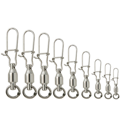20PC Stainless Steel Fishing Tools Bearing Ring To Enhance The Needle Ring Connector Speed Ring #0~#8