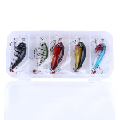 5 Pcs 4.5cm Plastic Fishing Lures With Box