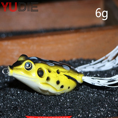 1Pcs 4cm 6g Soft  Frog Lures Silicone 8 Colors