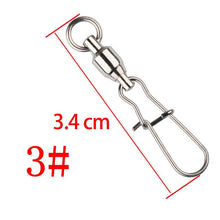 5PCS 2# 3# 4# 6# Ball Bearing Swivels Crane Duo Lock Snap