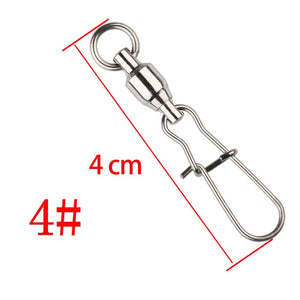 5PCS 2# 3# 4# 6# Ball Bearing Swivels Crane Duo Lock Snap