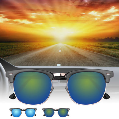 UV400 Half Frame Sunglasses Metal Frame