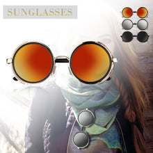 Vintage Punk UV400 Sunglasses Round Mirrored