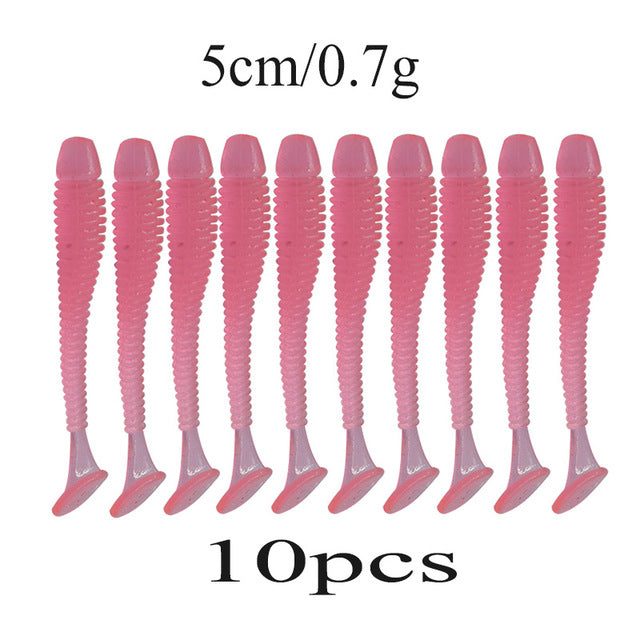 10Pcs 4.5cm 0.7gSoft Lure 10 colors