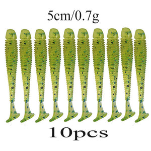 10Pcs 4.5cm 0.7gSoft Lure 10 colors