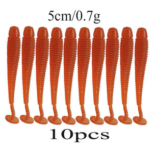 10Pcs 4.5cm 0.7gSoft Lure 10 colors