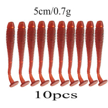 10Pcs 4.5cm 0.7gSoft Lure 10 colors