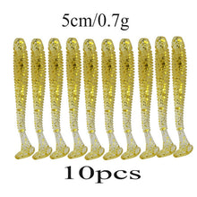 10Pcs 4.5cm 0.7gSoft Lure 10 colors
