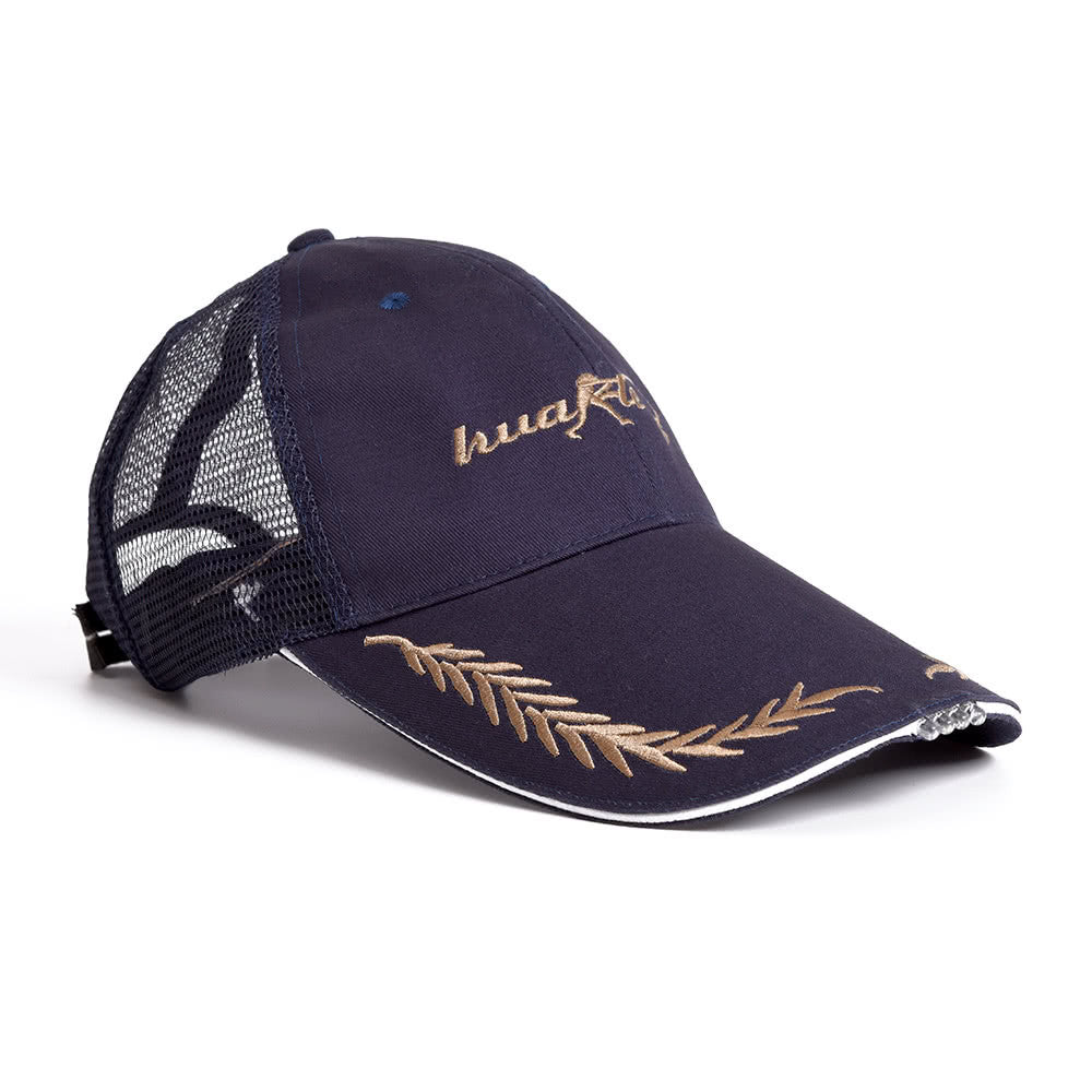 Outdoor Lighted Fishing Cap Hat Lightweight 4 LED