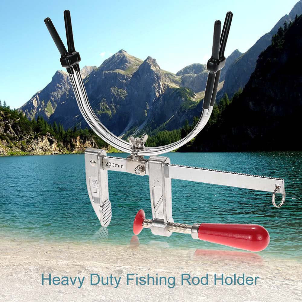 Fishing Rod Pole Holder Stand with Adjustable Universal Clamp