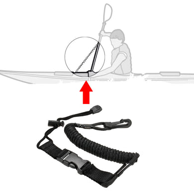 1pc Coiled Paddle Leash Kayak Stretches to 150cm
