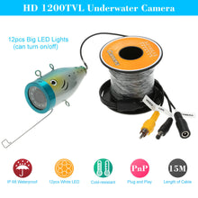 15M HD 1200TVL CCTV Camera Underwater Fish Finder