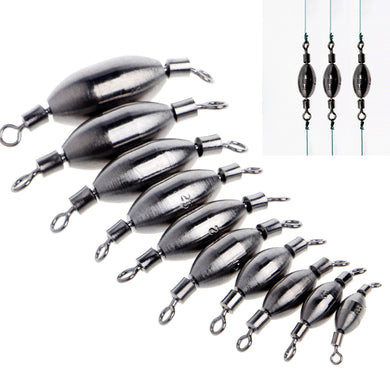 3Pcs Copper Sinker Fishing Swivels Rolling Lead