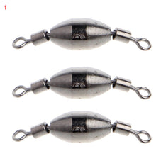 3Pcs Copper Sinker Fishing Swivels Rolling Lead
