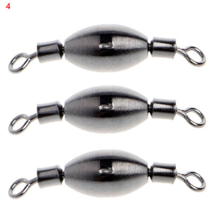 3Pcs Copper Sinker Fishing Swivels Rolling Lead