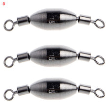 3Pcs Copper Sinker Fishing Swivels Rolling Lead