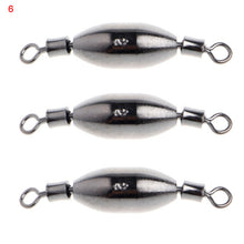 3Pcs Copper Sinker Fishing Swivels Rolling Lead