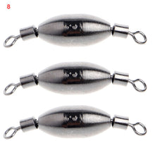3Pcs Copper Sinker Fishing Swivels Rolling Lead