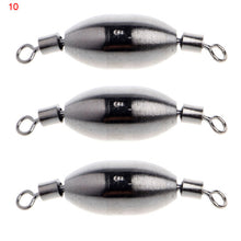 3Pcs Copper Sinker Fishing Swivels Rolling Lead