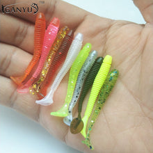 10Pcs  Fishing Lure Soft Worm 5cm 0.7g