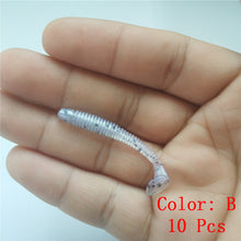 10Pcs  Fishing Lure Soft Worm 5cm 0.7g