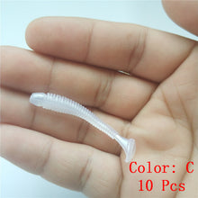 10Pcs  Fishing Lure Soft Worm 5cm 0.7g