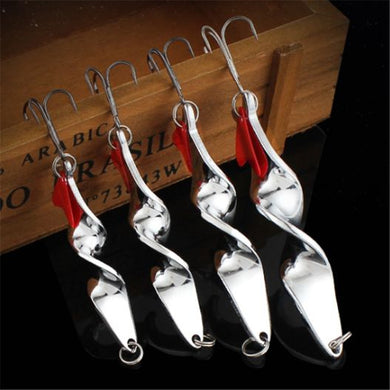 1PCS 10g 14g 21g 28g Rotating Metal Spinner Spoon