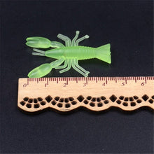 10Pcs Fluorescent Green Lobster Silicone Soft Fish Lure