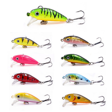 1Pcs 3.3g 4cm Fishing Lure 8# Hook