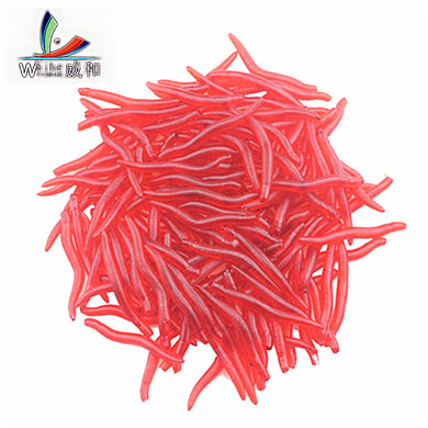 30Pcs Artificial Red Rubber Soft Bait