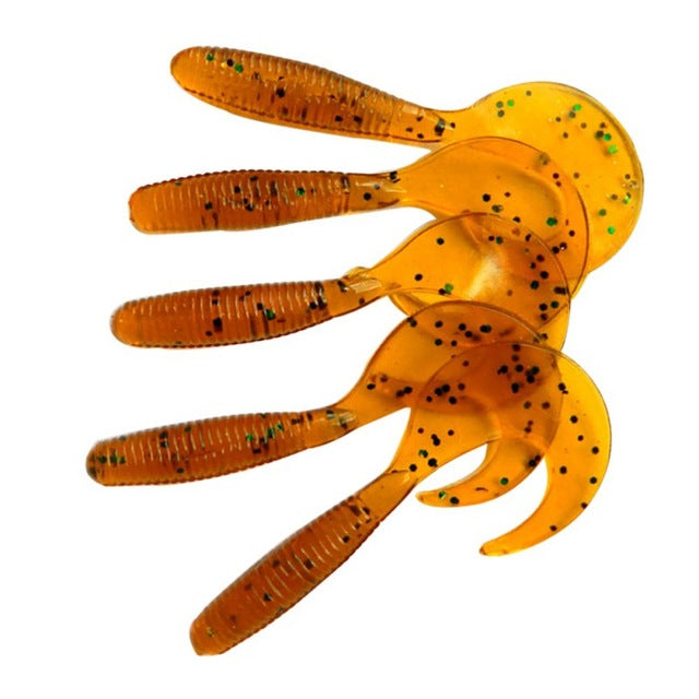 5pcsFishing Lure Soft Worm 6.5cm 2g