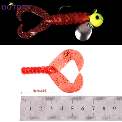 5pcs Worms 2 Tails Fishing Lure
