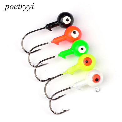 1pc/5pcs Mix Lead Round Jigs Headcolors Random