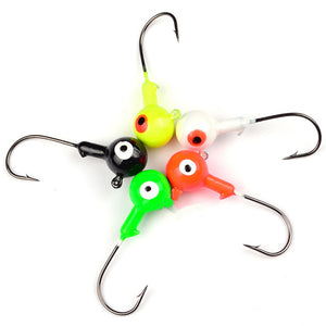 1pc/5pcs Mix Lead Round Jigs Headcolors Random