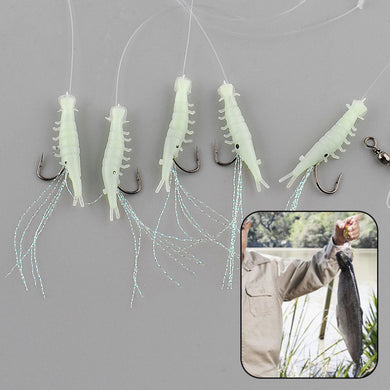 5pcs Luminous Artificial Shrimp Fishing Bait