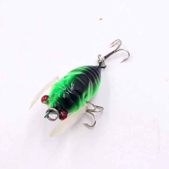 1Pcs 4.5cm 6g Hard Cicadas With Wings Fishing lures
