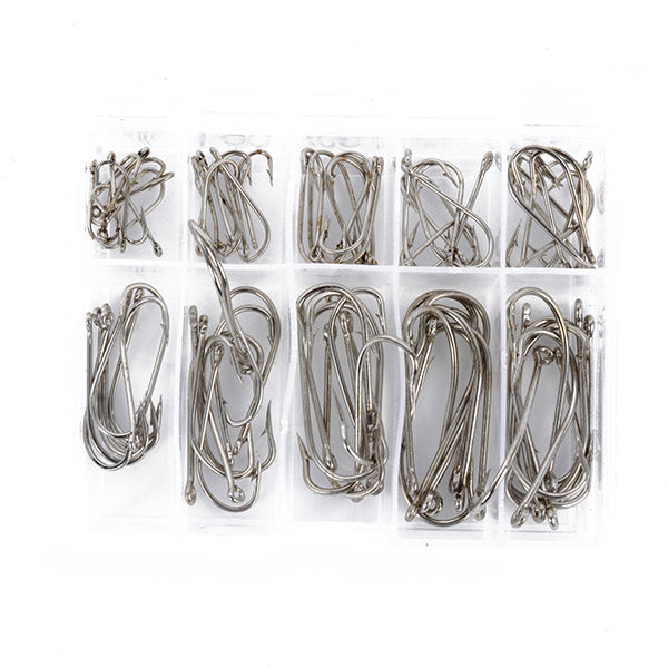 100 pcs Fishing Hooks 10 Size