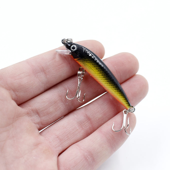 1Pcs 3.4g 5.5cm 3D Eye Wobbler Fishing lure